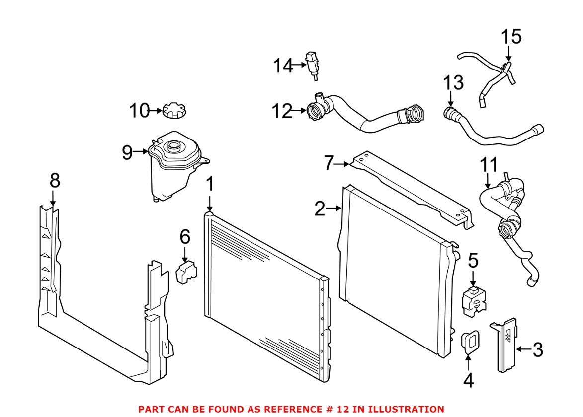 BMW Radiator Coolant Hose - Lower 11537848370